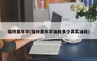 福特嘉年华(福特嘉年华油耗多少真实油耗)