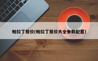 帕拉丁报价(帕拉丁报价大全参数配置)